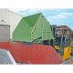 BAUER Tippecontainer BK 100, malet, RAL 6011 Reseda-grøn 4410-07-0000-4