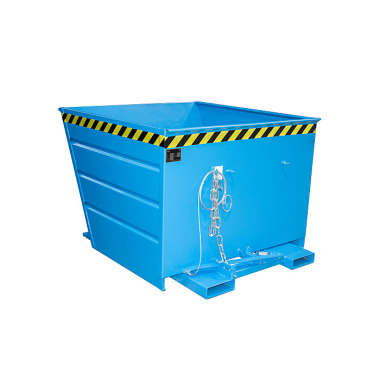 BAUER Tippecontainer VG 1100, malet, RAL 5012 lyseblå 4535-04-0000-3