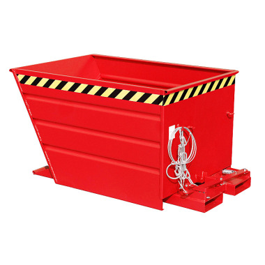 BAUER Tippecontainer VG 900, malet, RAL 3000 ildrød 4535-03-0000-2