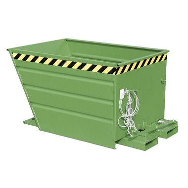 BAUER Tippecontainer VG 900, malet, RAL 6011 Reseda-grøn 4535-03-0000-4