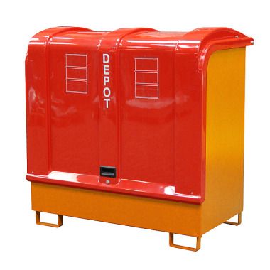 BAUER Depot for farligt gods GD-B, malet, RAL 2000 gul-orange 4416-02-0000-1