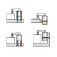 AMF Svingklemme nr. 6829B BR-12 pneumatisk blokversion 91496