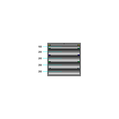 ThurMetall Skuffeskab (BxDxH) 605x695x1000mm NØGLE Lås lyseblå RAL 5012 84.208.010