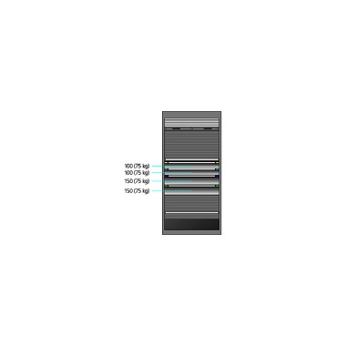 ThurMetall Rulleskoddeskab (BxDxH) 1005x690x1950 mm NØGLE Lås ren hvid RAL 9010 84.451.110