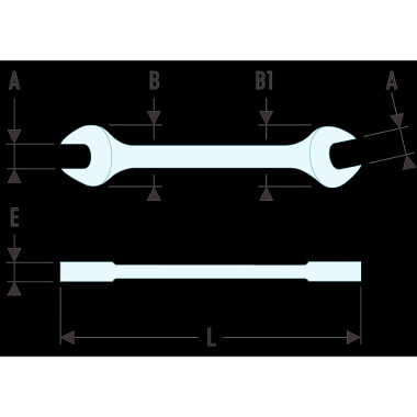 FACOM Maulschluessel Serie 44 SLS 14 X 15 mm 44.14X15SLS