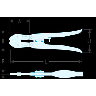 FACOM Mini-Bolzenschneider 210 mm 997A.20