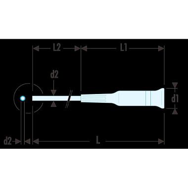 FACOM Handschrauber antistatisch 2x75mm AEF.2X75