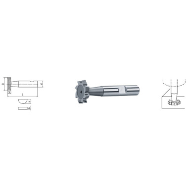 ELMAG HSS Co5-notskærer DIN 850 73500