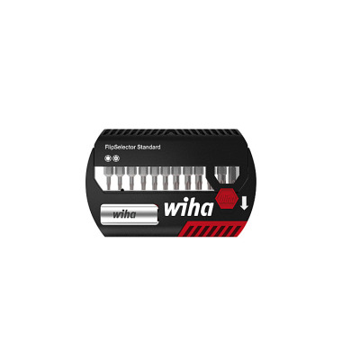 Wiha Bitsæt FlipSelector standard 25 mm TORX® Tamper Resistant (med boring) med 13 dele, 1/4” (39037)