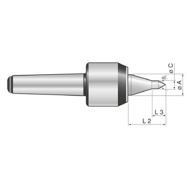 Mack Werkzeuge Samroterende Köspi, slank spids, 60°, MK 6 03-SKP-6HS