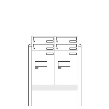 Burg-Wächter Anlage Paketboxen mit 2 Boxen zum Einbetonieren .eBoxx easy+ Anlage 4A & 2E (einbetonier 84377