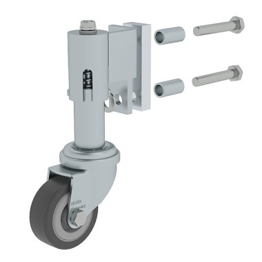 MUNK Spring-loaded castor for step ladders Spring-loaded swivel castor, left ø 50 mm 19784