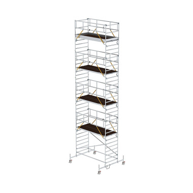 MUNK Mobile scaffolding SG 1.35 נ3 m with chassis bar & double platform platform height 9.70 m 175937