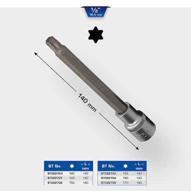 Brilliant  1/2" Bit-Schraubendreher, TORX, 140mm, T X45 BT022701