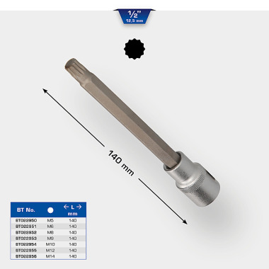 Brilliant  1/2" Bit-Schraubendreher, XZN, 140mm, M1 2 BT022955