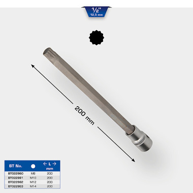 Brilliant  1/2" Bit-Schraubendreher, XZN, 200mm, M1 4 BT022963