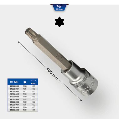 Brilliant  1/2" Bit-Schraubendreher, TORX, 100mm, T X20 BT022980