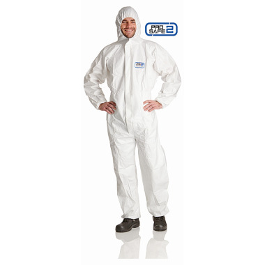 DS SafetyWear ProSafe® 2 Overall, Kapuze, antistatisch, weiß PS2-XS