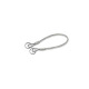 Ganter Retaining Cables, Stainless Steel AISI 316, with Key Rings or One Key Ring and One Mounting Tab 111.8-150-18-A-TR