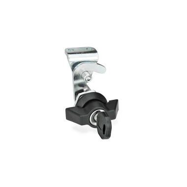 Ganter Hook-Type Latches, with Operating Elements / Operation with Key, Lockable 115.8-SCK-18-H1-SW-2