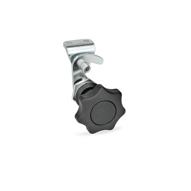 Ganter Hook-Type Latches, with Operating Elements 115.8-SG-18-H1-SW-2