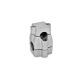 Ganter Two-Way Connector Clamps, Multi Part Assembly, Unequal Bore Dimensions 135-B40-V50-60-2-BL