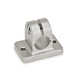 Ganter Stainless Steel Flanged Connector Clamps, with 2 Mounting Holes 145-B20-2-NI