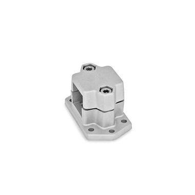 Ganter Flanged Connector Clamps, Aluminum 147.3-V20-2-BL