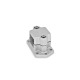 Ganter Flanged Connector Clamps, Aluminum 147.3-V25-2-BL