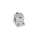 Ganter Flanged Connector Clamps, Aluminum 147-B20-2-BL