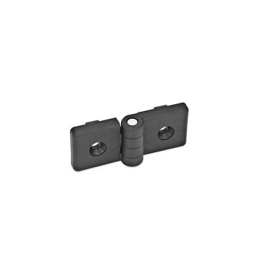 Ganter Hinges for Profile Systems, Plastic 159-64-17-22-SW-1