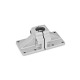 Ganter Wide base plate connector clamps, Aluminum 167-B20-2-BL