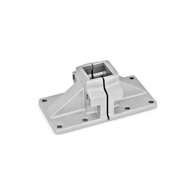 Ganter Wide base plate connector clamps, Aluminum 167-V20-2-BL