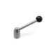 Ganter Adjustable Tension Levers, with Threaded Insert, Stainless Steel 212.5-24-M10-E