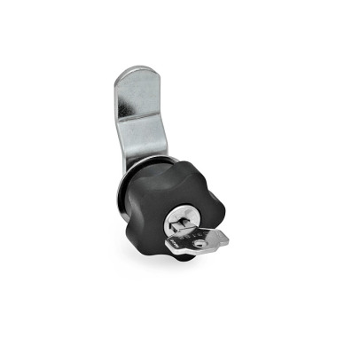 Ganter Latches, operation with Star knob, with and without Lock 217-40-B-SR