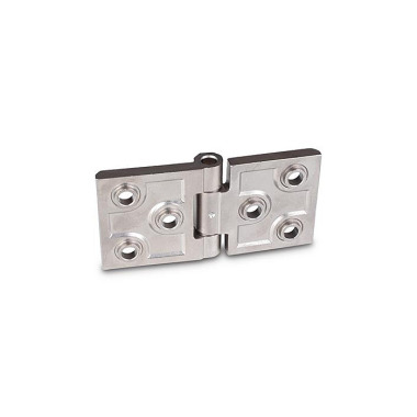 Ganter Heavy Duty Hinges, Stainless Steel, Horizontally Elongated 237.3-NI-160-80-B-GS