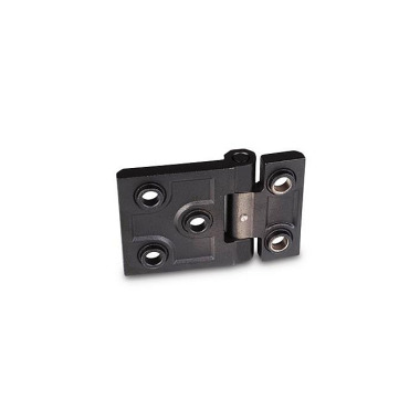 Ganter Heavy Duty Hinges, Stainless Steel, Horizontally Elongated 237.3-NI-63-50-B-SW