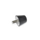 Ganter Buffers with Threaded Stud, Stainless Steel 254-19-M5-6-55