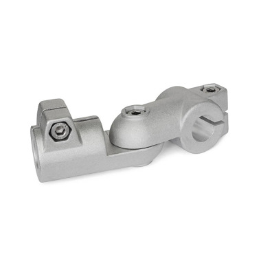 Ganter Swivel Clamp Connector Joints, Aluminum 288-B25-B30-S-2-BL