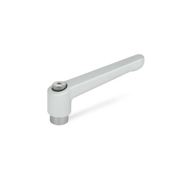 Ganter Adjustable Hand Levers, Zinc Die Casting, Bushing Stainless Steel 300.1-108-B16-SR