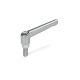 Ganter Adjustable Hand Levers, Zinc Die Casting, Threaded Stud Stainless Steel 300.1-108-M12-63-CR