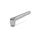 Ganter Adjustable Hand Levers, Zinc Die Casting, Bushing Stainless Steel 300.1-22-M4-CR