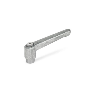 Ganter Adjustable Hand Levers, Zinc Die Casting, Bushing Stainless Steel 300.1-45-B6-RH