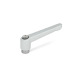 Ganter Adjustable Hand Levers, Zinc Die Casting, Bushing Stainless Steel 300.1-45-B6-SR