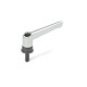 Ganter Adjustable Hand Levers with Increased Clamping Force, with Threaded Stud Steel 300.4-108-M12-34-CR