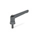 Ganter Adjustable Hand Levers with Increased Clamping Force, with Threaded Stud Steel 300.4-108-M12-34-SZ