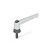 Ganter Adjustable Hand Levers with Increased Clamping Force, with Threaded Stud Steel 300.4-92-M10-29-SR