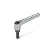 Ganter Adjustable Hand Levers, Zinc Die Casting, with Threaded Stud Steel Blackened 300-108-M12-40-CR