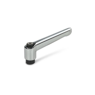 Ganter Adjustable Hand Levers, Zinc Die Casting, Bushing Steel Blackened 300-108-M14-CR