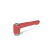 Ganter Flat Adjustable Hand Levers, Zinc Die Casting, Bushing Steel Zinc Plated 302.2-22-M3-RS